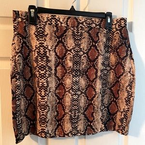 Snake print skirt